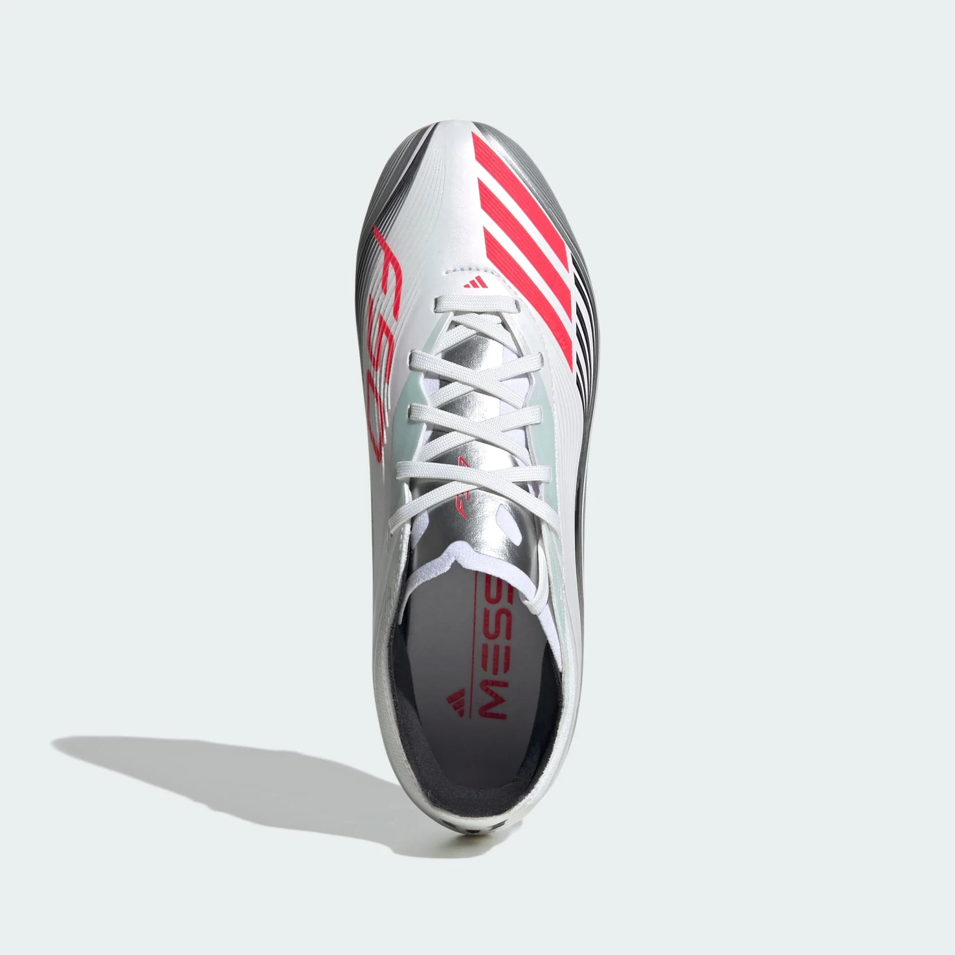 adidas F50 Messi Elite Firm Ground Soccer Cleats Youth White Red Silver