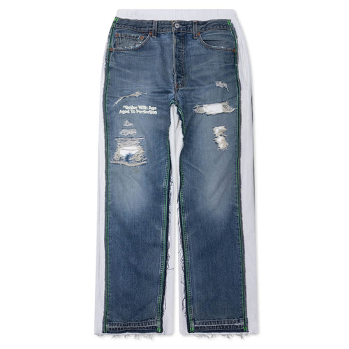 Franklin Denim Sweatpants Indigo White