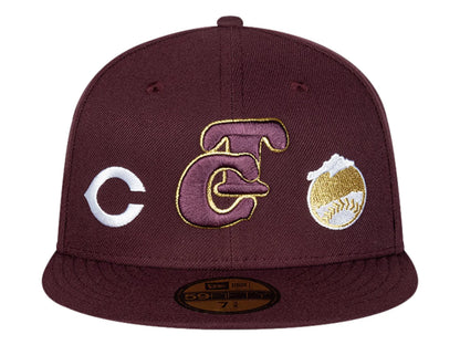 Gorra New Era 59Fifty All Logos Morado Oscuro