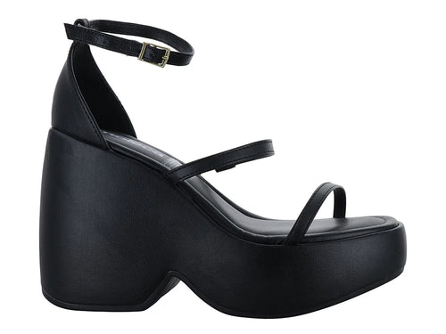 Sandalias Plataforma Moleca Negro para Mujer