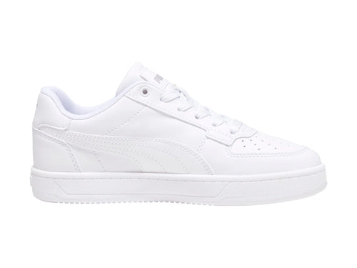 Tenis PUMA Caven 20 Blanco y Plata para Niño