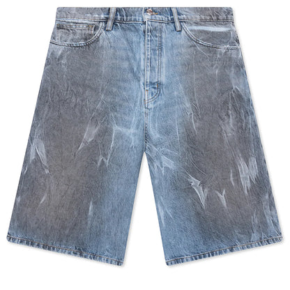 Thrashed Baggy 5 Pocket Shorts Light Wash