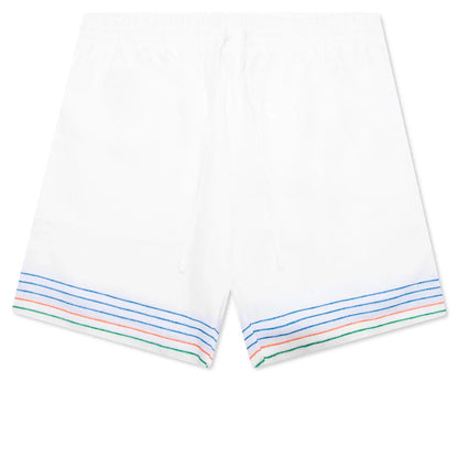 Embroidered Linen Shorts Le Fil De La Musique