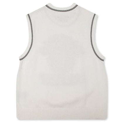 Knit Varsity Basketball Jersey White