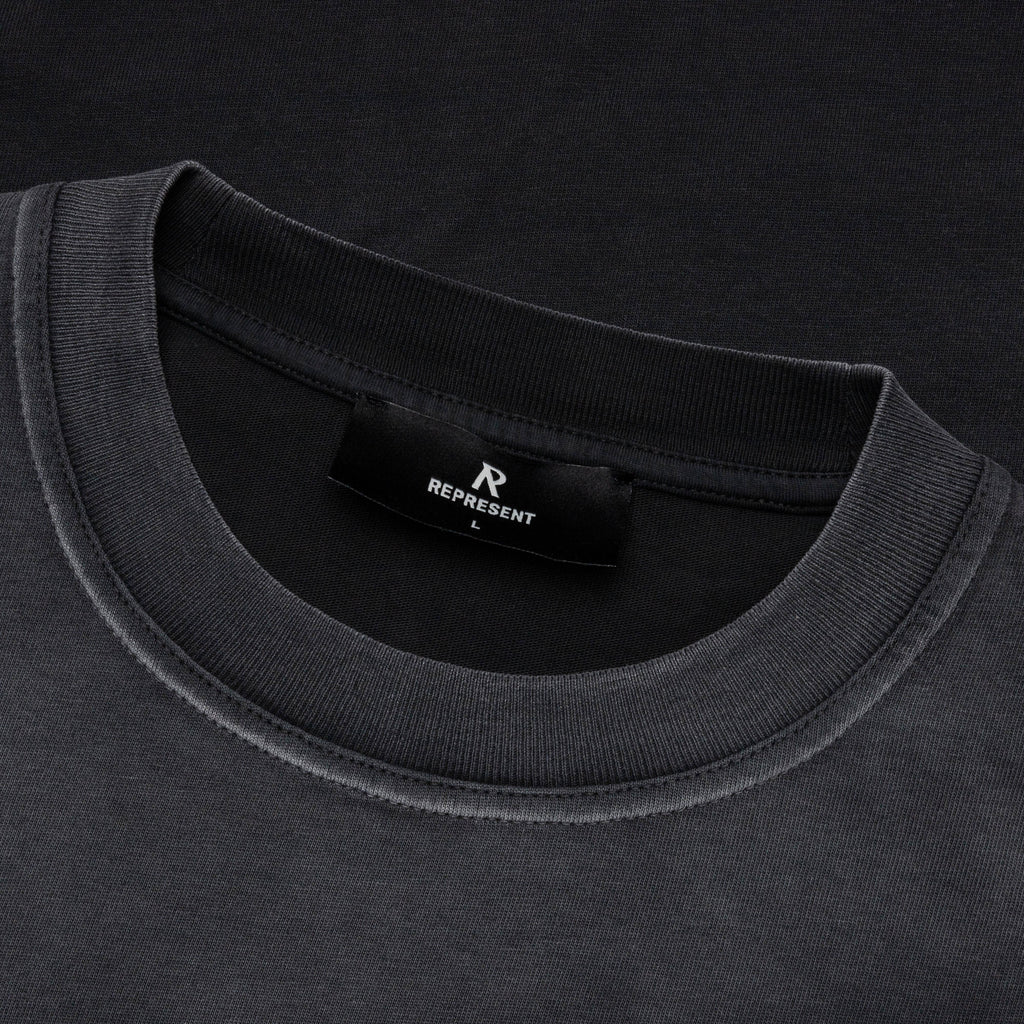Feature x Represent Multi Logo T Shirt Stained Black