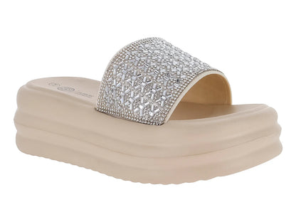 Sandalias Furor con Plataforma Beige para Mujer