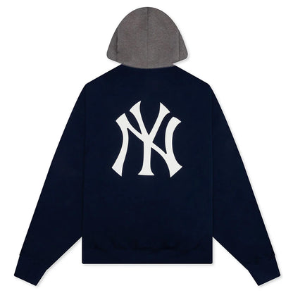 Fear of God Essentials x MLB Yankees Sport Hoodie Midnight Navy Homestead Heather