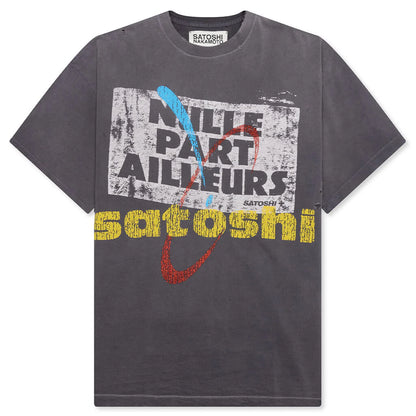 Everywhere Nowhere Tee Washed Black