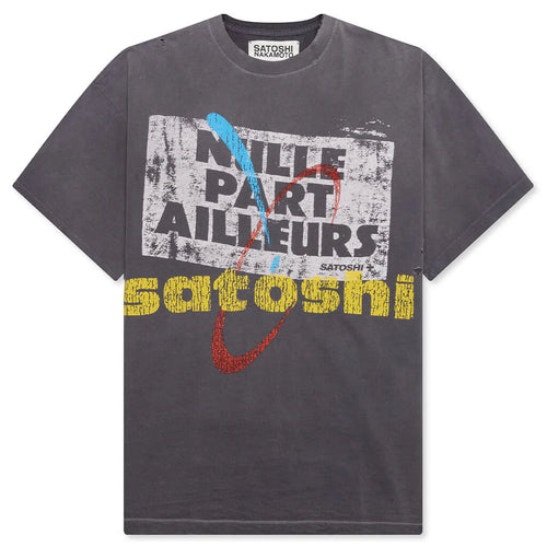 Everywhere Nowhere Tee Washed Black