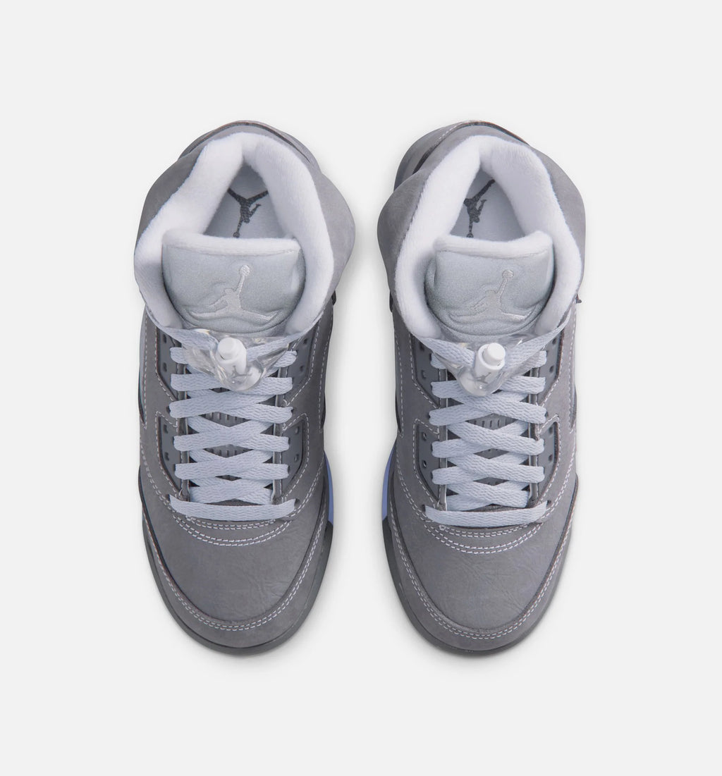 Air Jordan 5 Retro Wolf Grey Grade School Lifestyle Shoe Light Graphite White Wolf Grey