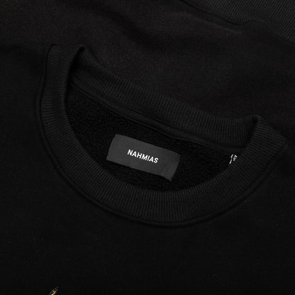 Beaded Sun Crewneck Worn Black