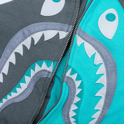 Color Block Shark Relaxed Fit Full Zip Multi