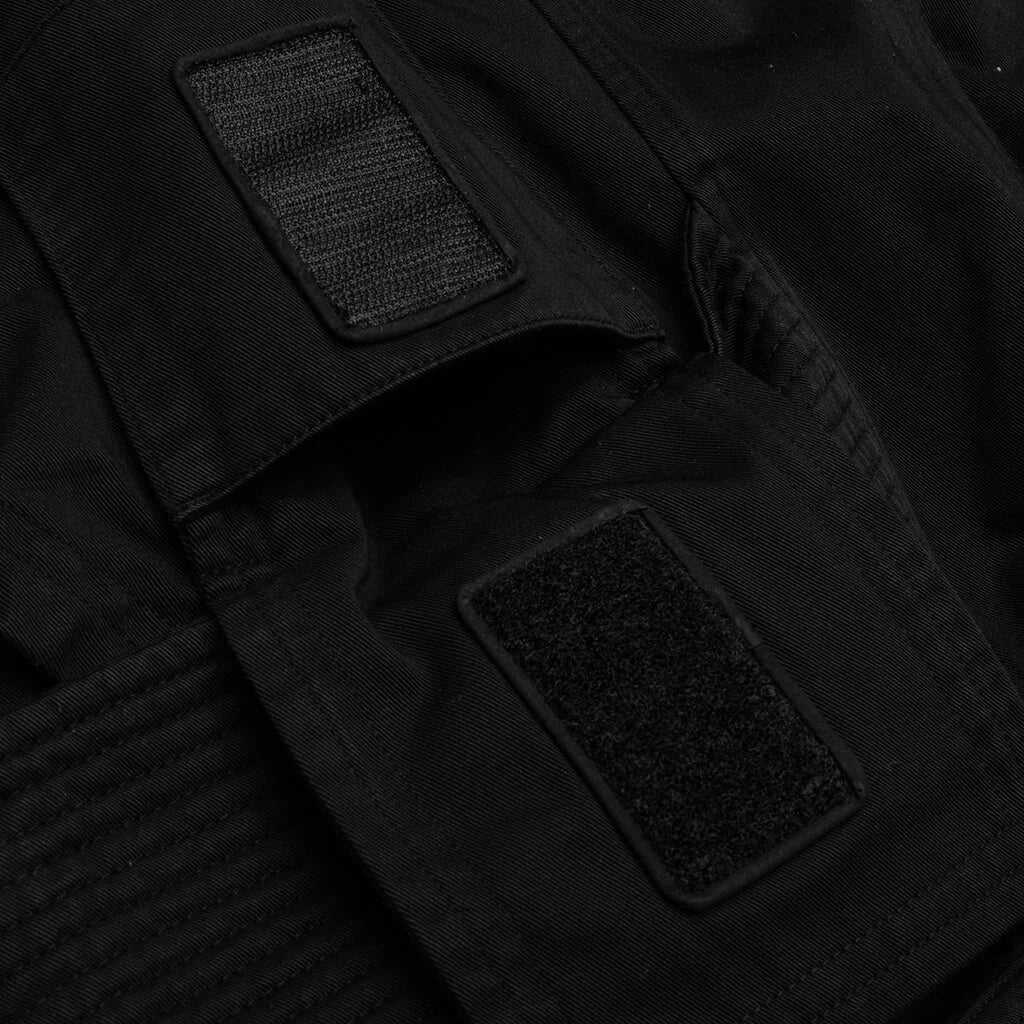 Creatch Wide Cargo Drawstring Pants Black