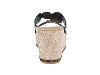 Sandalias de Plataforma Luna Rosa Negro y Plata para Mujer