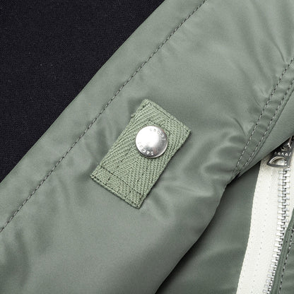 Nylon Twill X Sponge Sweat Hoodie Navy Khaki