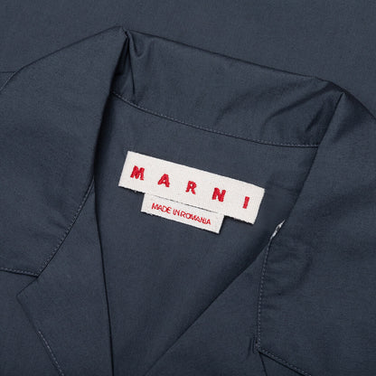 Organic Hidden Logo Poplin Cotton Shirt Dark Ash