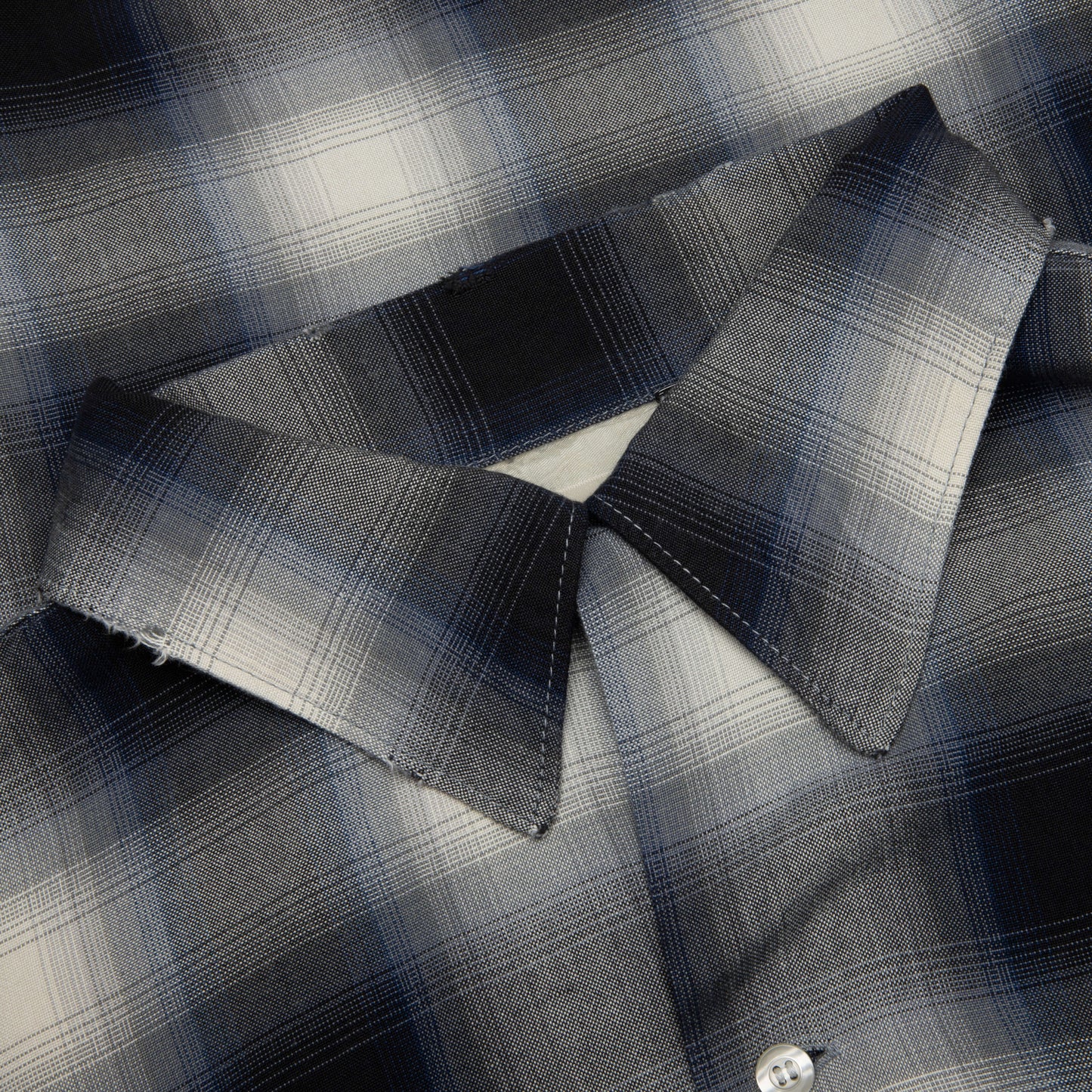 Saint Michael x Lastman Mx6 Checkered L S Buttonup Shirt Navy