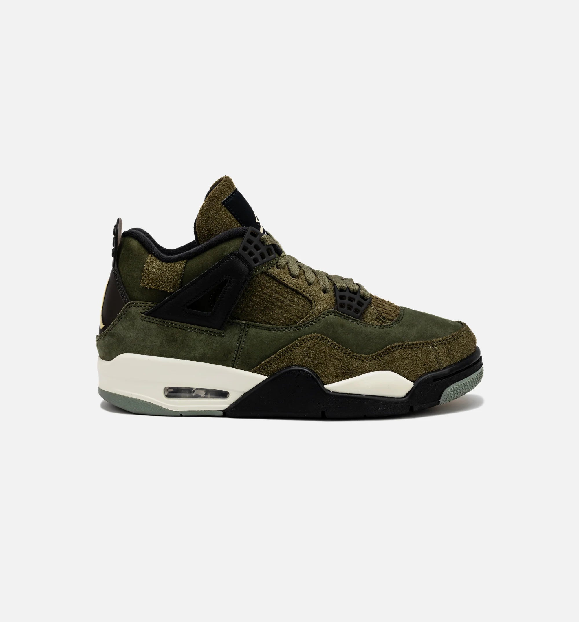 Air Jordan 4 Retro Craft Olive Mens Lifestyle Shoe Medium Olive Black
