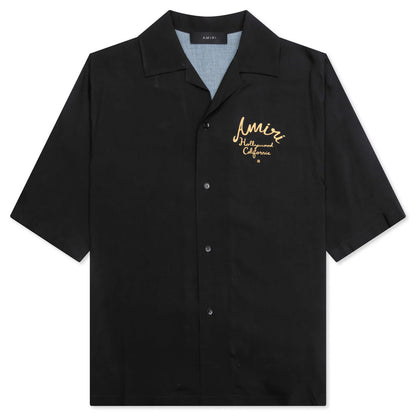 Amiri Hollywood Camp Shirt Black