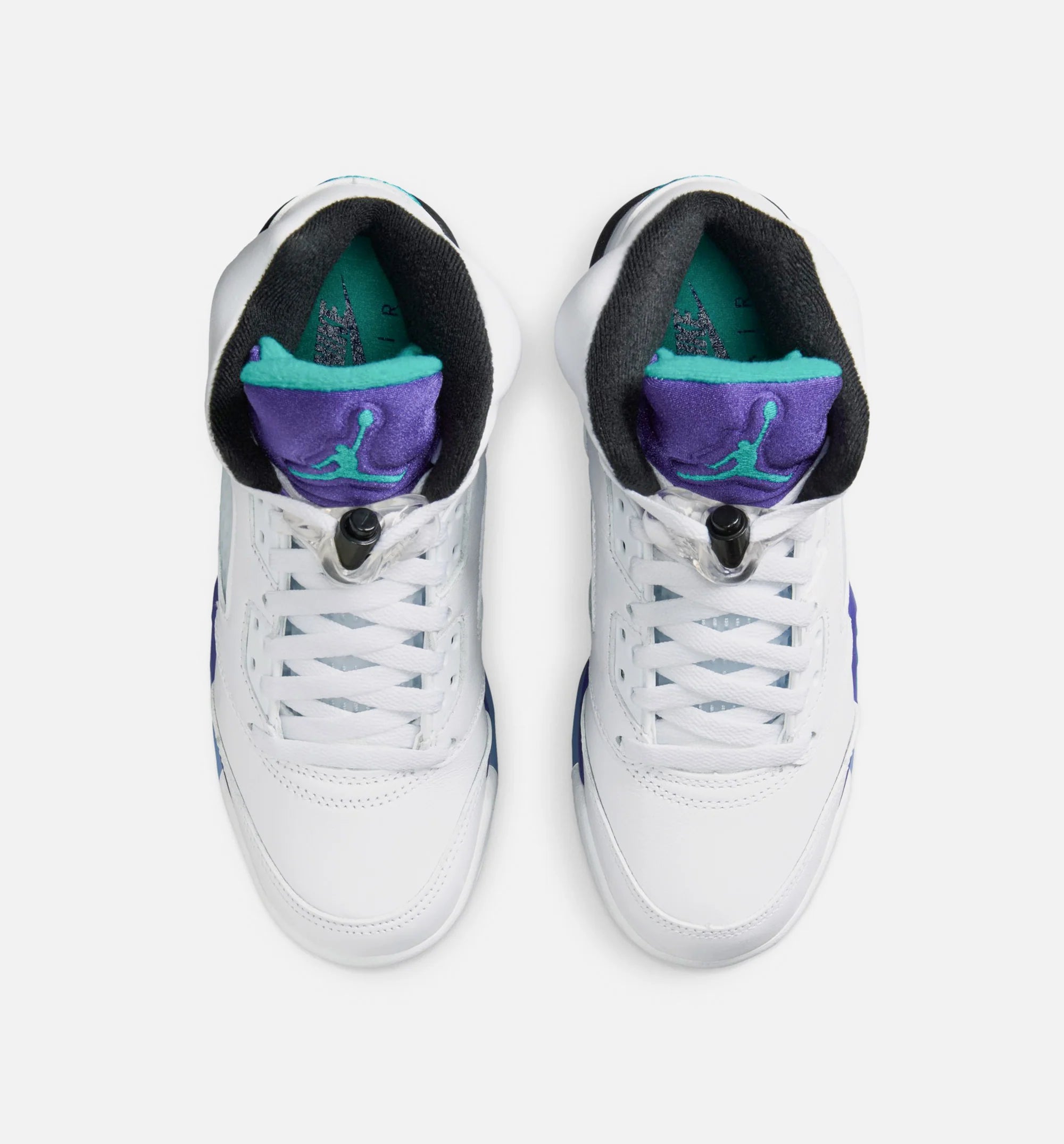 Air Jordan 5 Retro Grape Grade School Lifestyle Shoe White New Emerald Grape Ice Black