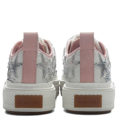 Womens Metallic Stars Court Low Pink