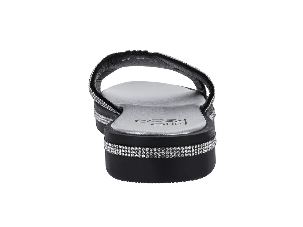 Sandalias Casuales Luna Rosa Negro Plata para Mujer