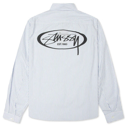 Standard L S Shirt Logo Blue Stripe