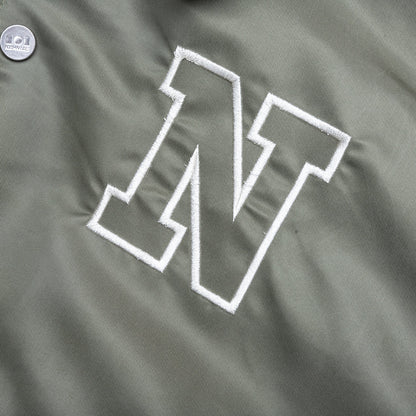 Nylon Hooded Bomber Army Green