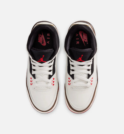 Air Jordan 3 Retro Sail and University Red Grade School Lifestyle Shoe Sail Black University Red Pale Ivory Free Shipping