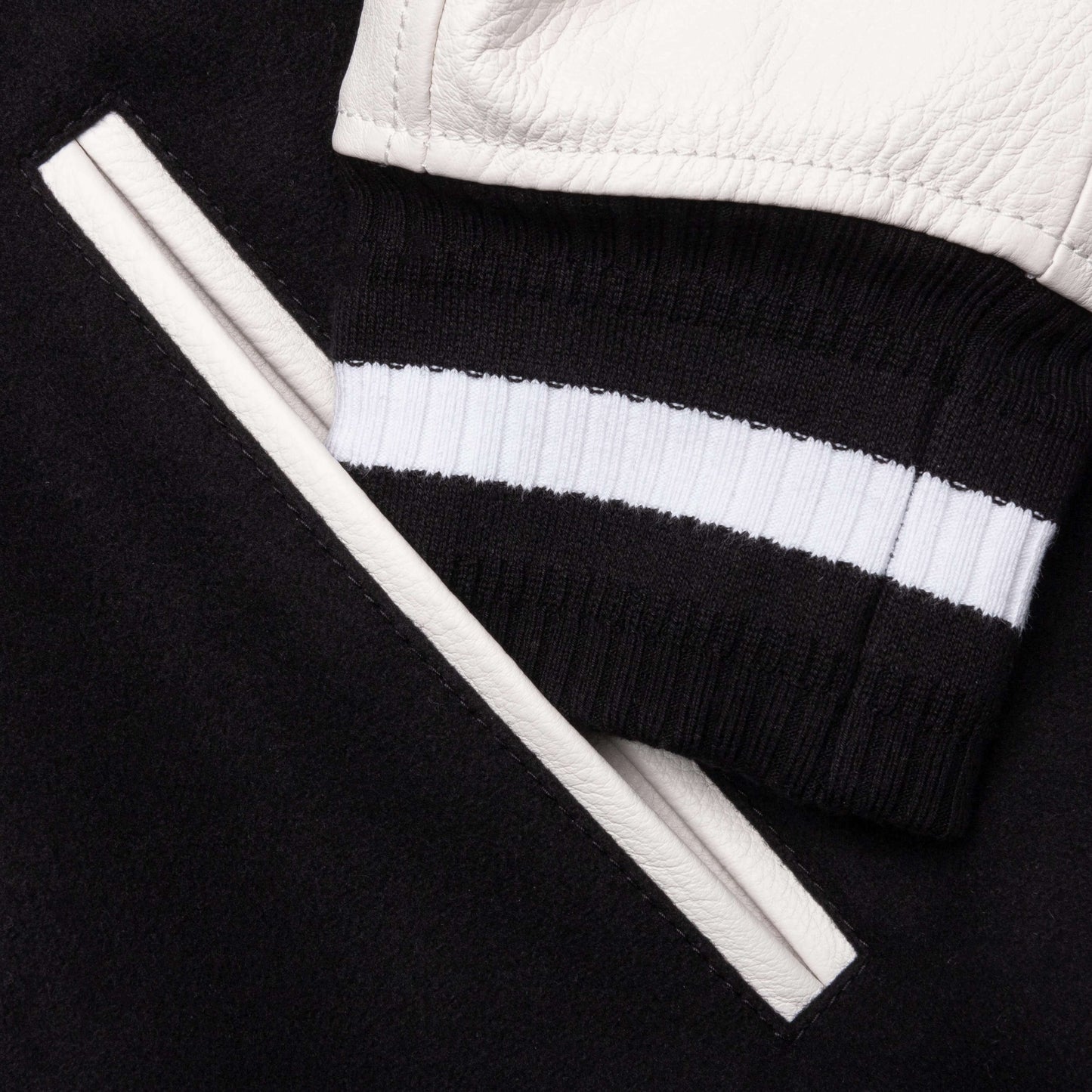 Varsity Jacket Black White