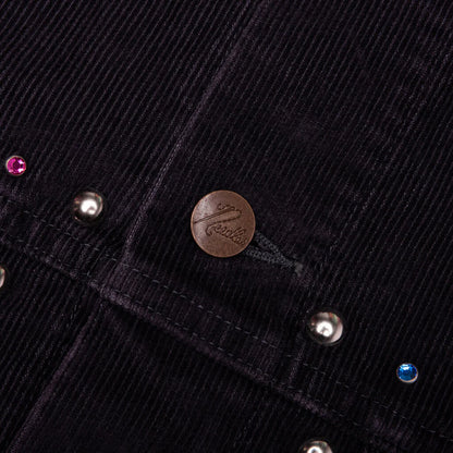 14W Corduroy Studded Jean Jacket Black