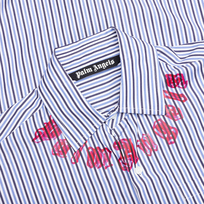 Neck Logo Neon Classic Shirt Blue Fuchsia