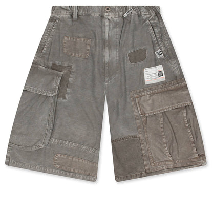 Repaired Cargo Shorts Light Grey
