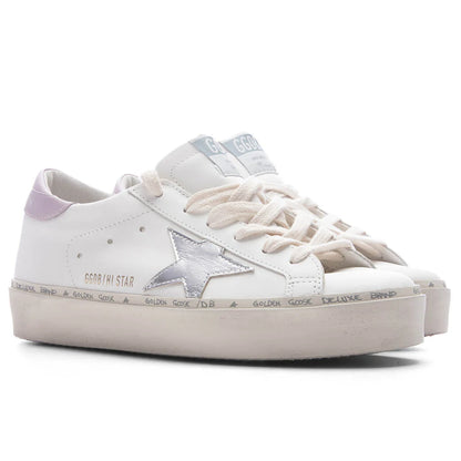 Womens Hi Star White Silver Lilac