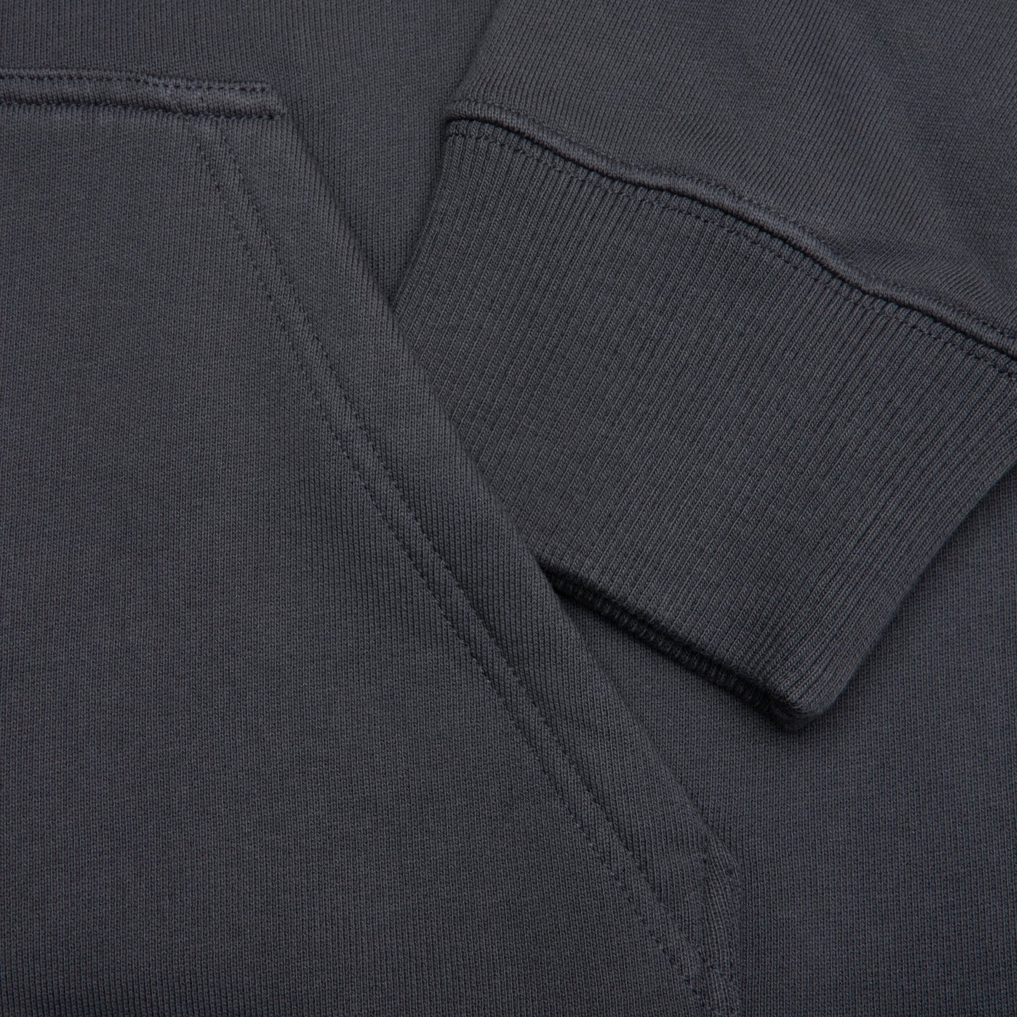 Printed Felpa Slim Fit Hoodie Charcoal