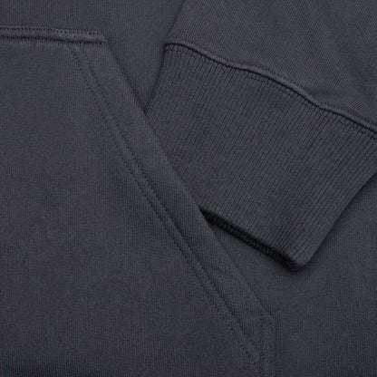 Printed Felpa Slim Fit Hoodie Charcoal