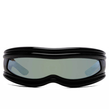 Ray Ban x AAP Rocky Ultra Wrap 001 Black Green Mirror Silver