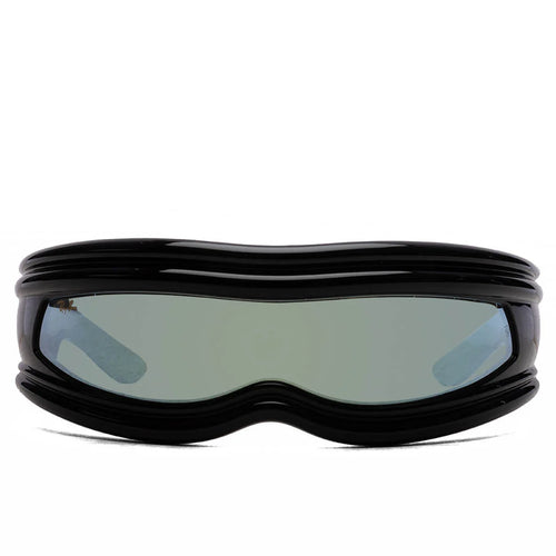 Ray Ban x AAP Rocky Ultra Wrap 001 Black Green Mirror Silver
