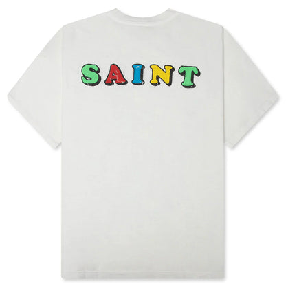 Saint M6 x Jamie Reid Destroy S S T Shirt White