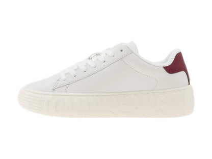 Tenis Tommy Hilfiger Blanco y Rojo para Mujer