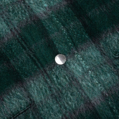 Brushed Plaid Overshirt Aqua Multi