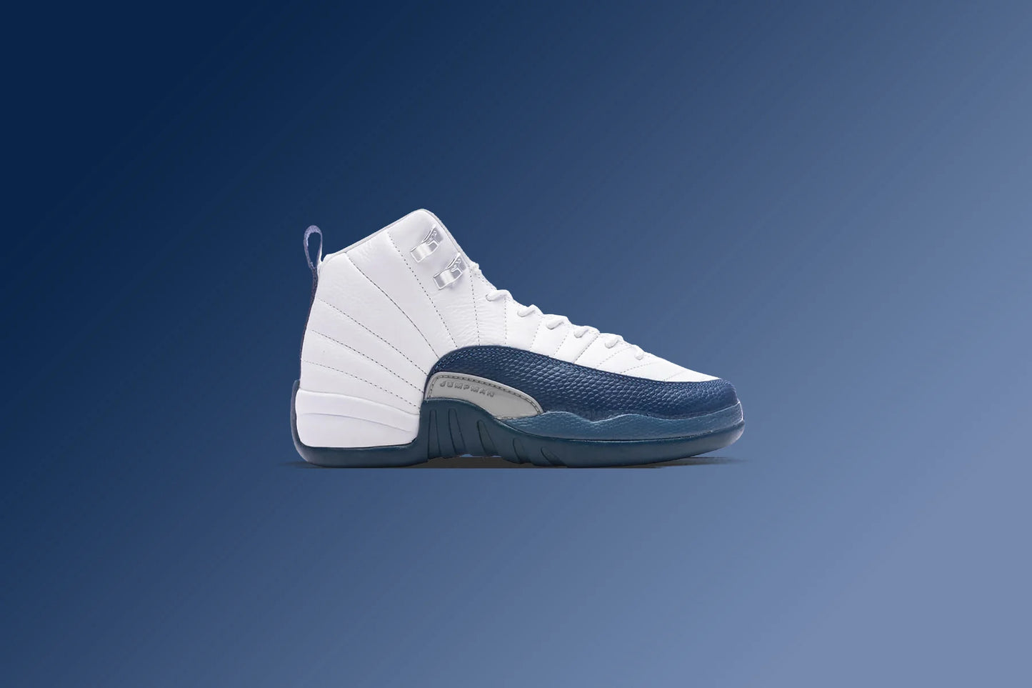 Air Jordan 12 Retro French Blue GS White French Blue Metallic Silver