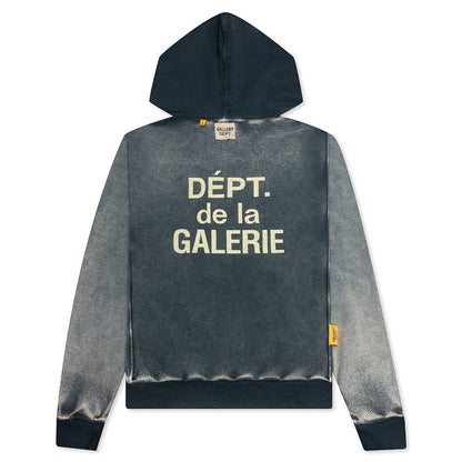 Reversible Navy French Logo Hoodie Faded Navy
