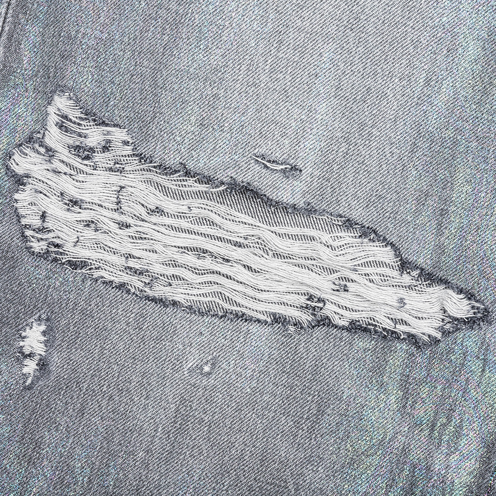 Oil Spill Baggy Jean Charcoal Wash