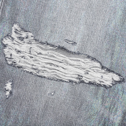 Oil Spill Baggy Jean Charcoal Wash