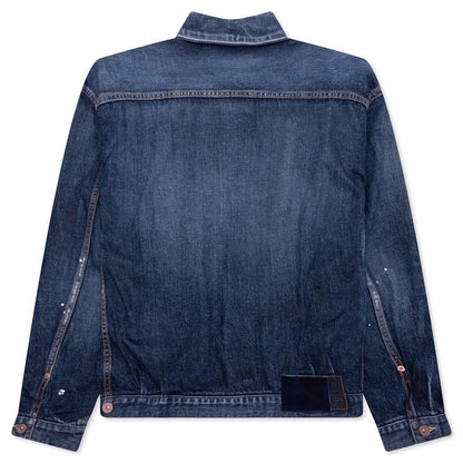 101XX S S Damaged Jacket Indigo