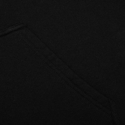 Classic Fit Hoodie w Reverse Print Black