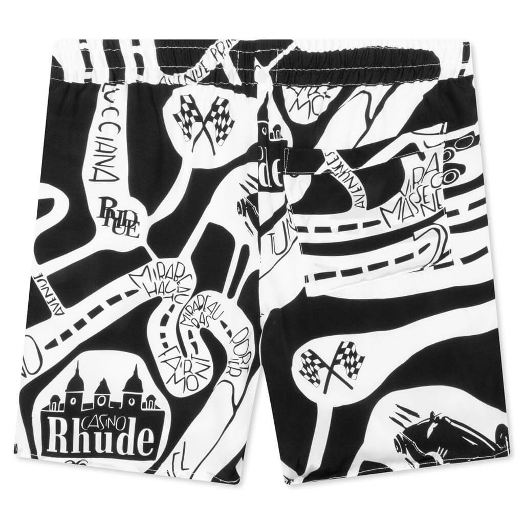 Strada Silk Short Black White
