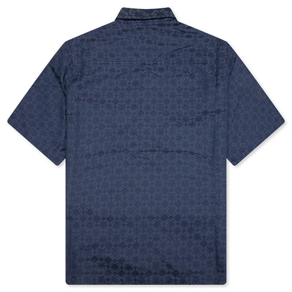 Shiny Monogram 72 Denim Shirt Grey Blue