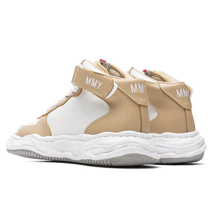 Wayne High OG Sole Leather Sneaker Beige White